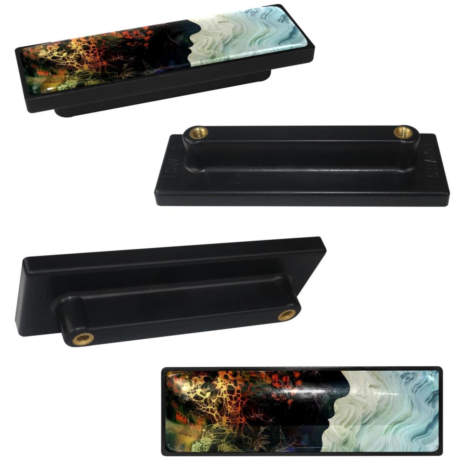 4 Pack 3.6inch Length Black Kitchen Cabinet Knobs Stainless Steel Drawer Knobs Bedroom Dresser Knobs for Men Women Girls, Nursery Knobs