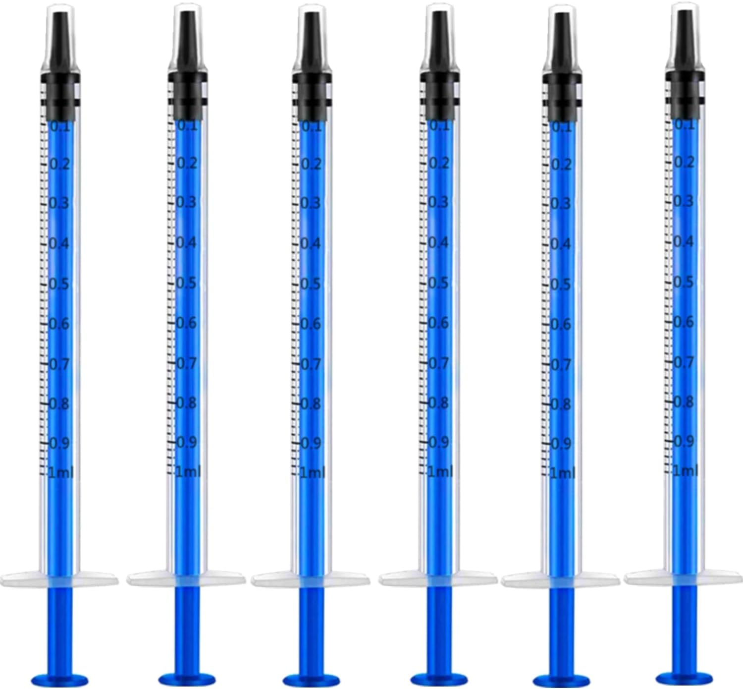 12 Pack 1ml Plastic Syringe - Individually Sealed Syringe for Scientific Labs, Feeding Pets, Plant Hydroponic, Oil or Glue Applicator (12 PACK)