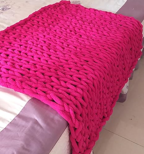 Miniatura 2 de 2 madejas de hilo de felpilla grueso para manta, súper suave, grueso, esponjoso, jumbo, grueso, estilo chenilla, hilo de poliéster de punto para