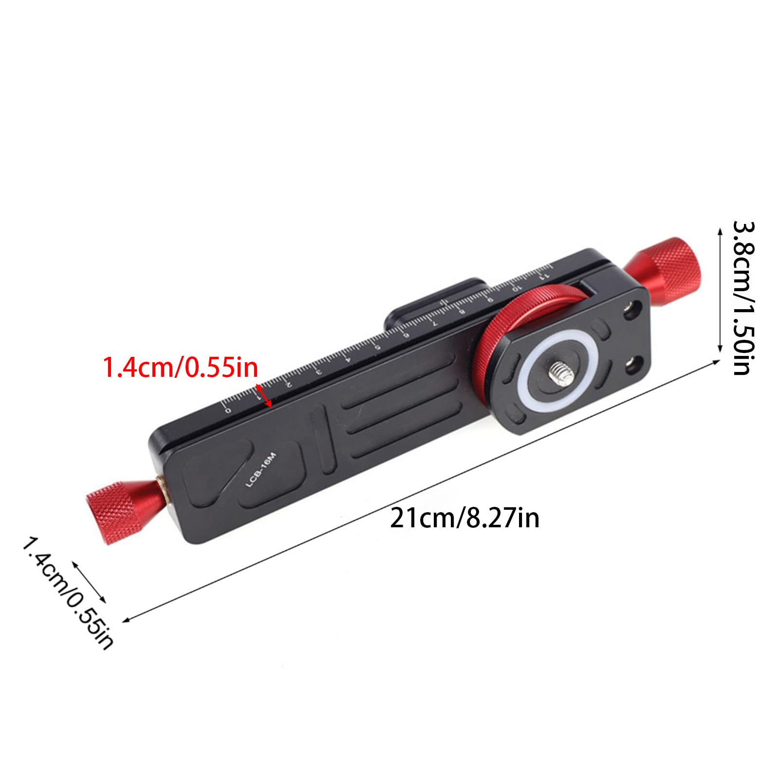 LCB-16M Makro Fokussierschienen Schieber für präzise Nahaufnahmen, Metallkonstruktion mit eloxierter Oberfläche, ergonomische professionelle Kameraschiene