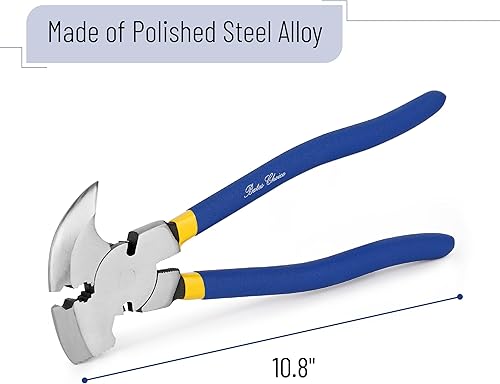 Miniatura 2 de Alicates de esgrima, 10.6 pulgadas, azul, alicates de valla multiherramienta, herramientas de cerca, herramientas de valla de alambre de púas,