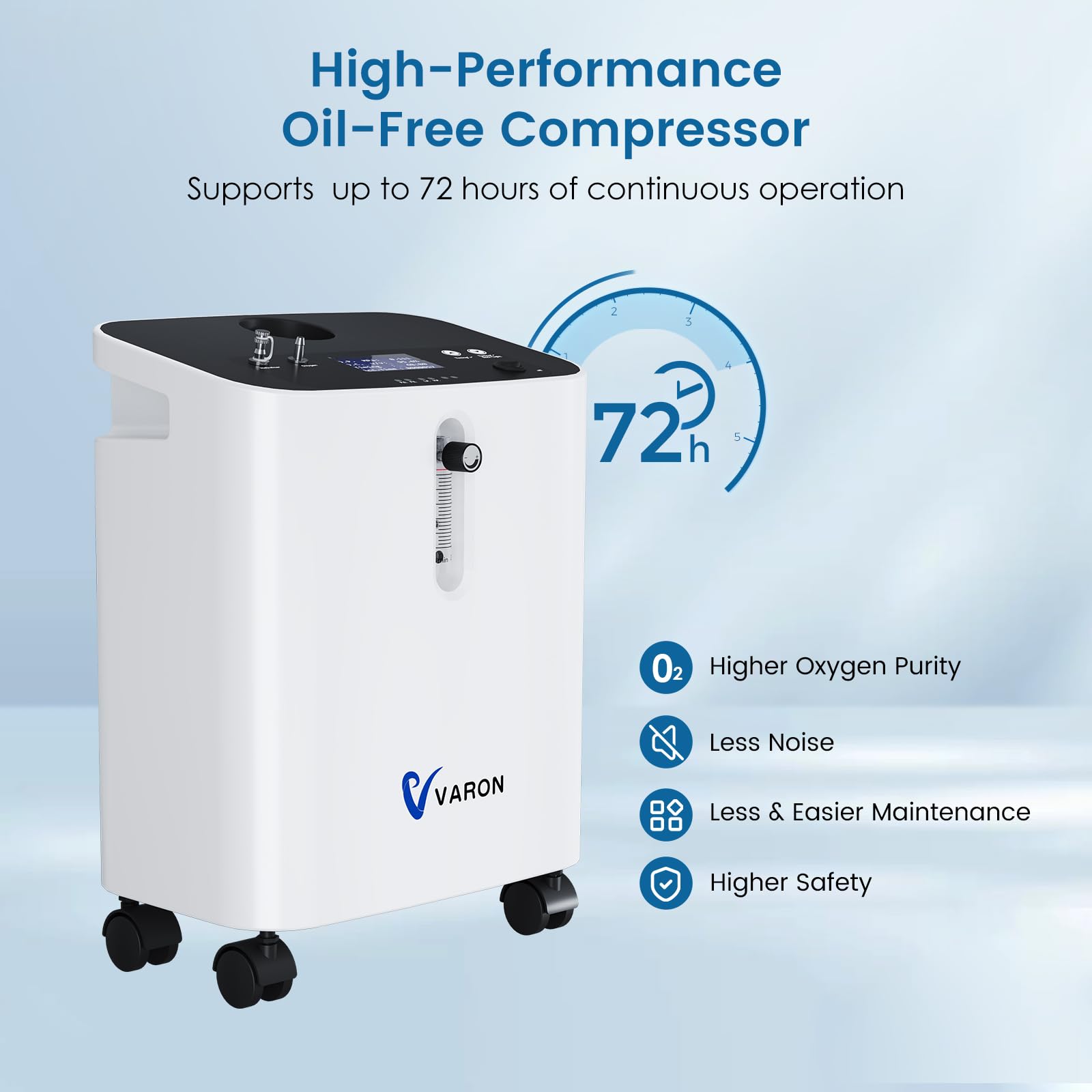 Generatore di ossigeno, concentratore di ossigeno regolabile da 1 a 10 l/min, ossigeno portatile per uso domestico e in viaggio, accessori completi per le emergenze