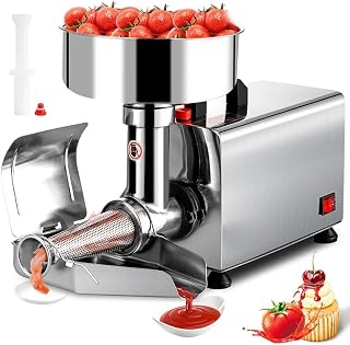 Máquina coladora de tomate, exprimidor eléctrico de frutas y tomates de 370 W, fresadora de tomate comercial, molino de alimentos y salsa for hacer salsas, for frutas, verduras y mermeladas