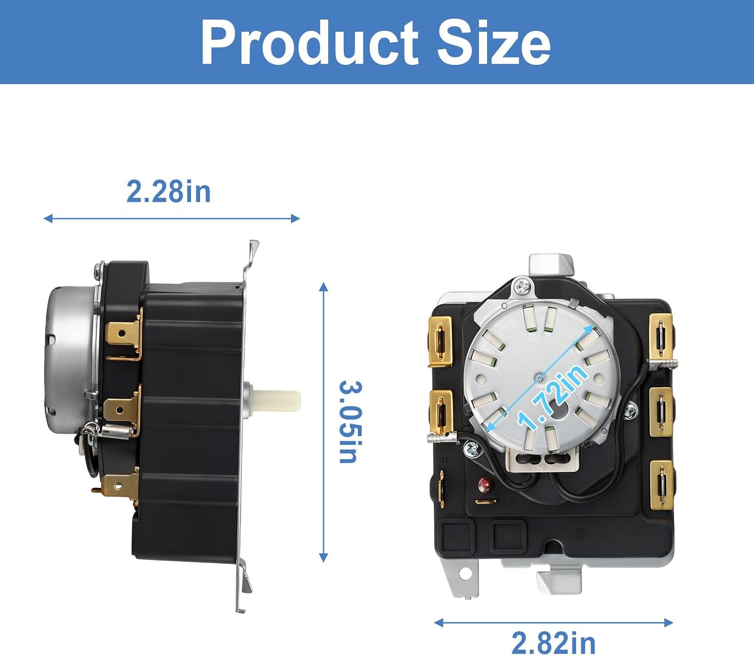 WE04X25281 Dryer Timer Compatible with GE Hotpoint Dryers GTD33GASK0WW GTD33GASK1WW GTD33PASK0WW GTX22GASK0WW, Replaces 4383816 AP5999223 PS11731277 EAP11731277 PD00045461