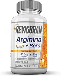 Revigoran Arginina + Boro com Ácido Aspártico e Zinco, 60 cápsulas, Nutrends