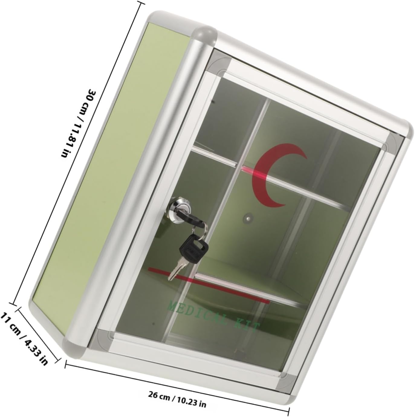 IMIKEYA 1set Portable Lockable Medicine Storage Box for Home Travel Wall-mountable Organizer for First Aid Supplies Essential Medications and Family Use Comprehensive Medical Box with