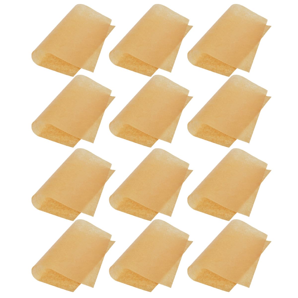 Papel para Hornear de Cocina Precortado 30x40 Cm, Papel Kraft Natural 100 Unidades, Antiadherente y Resistente al Aceite, Adecuado para Hornear Pan, Pasteles y Asados en Horno