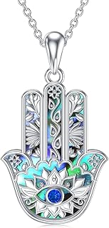 VONALA イーブルアイ ネックレス 925スターリングシルバー ハムサ ハンドジュエリー レディース ガールズ スターリングシルバー, スターリングシルバー, スターリングシルバー。