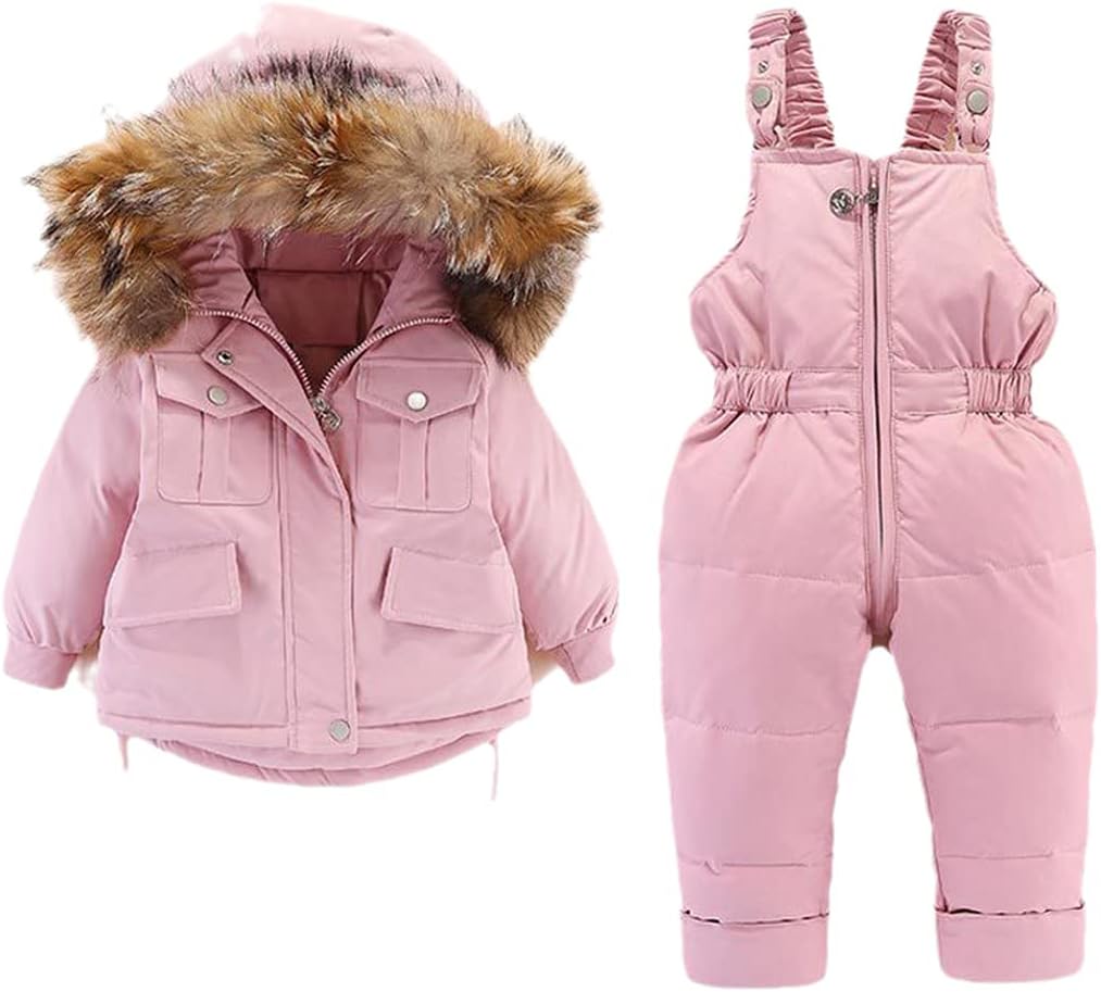Winter Jacket for Girls Duck Down Coat Jumpsuit Children's Clothing Boy Outerwear Hooded Baby Snowsuit Kids Clothes Set