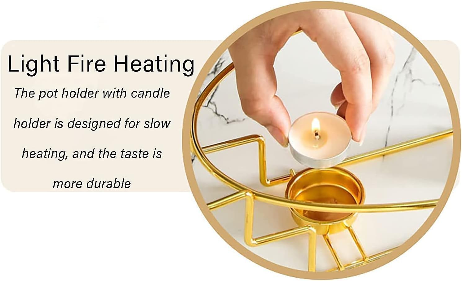 Food Warmer for Parties Buffets, Food Warming Tray Round Chafing Dish Buffet Set, Ceramic Marble Finish Chafer with Glass Lid,White,