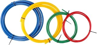 PE Plastic Copper Pipe Bending Kit for Air Conditioning and HVAC Refrigeration Tubing, 4M Manual Bending Strip with Color-Coded Sizes (1/4" Red, 3/8" Green, 1/2" Yellow, 5/8" Blue)