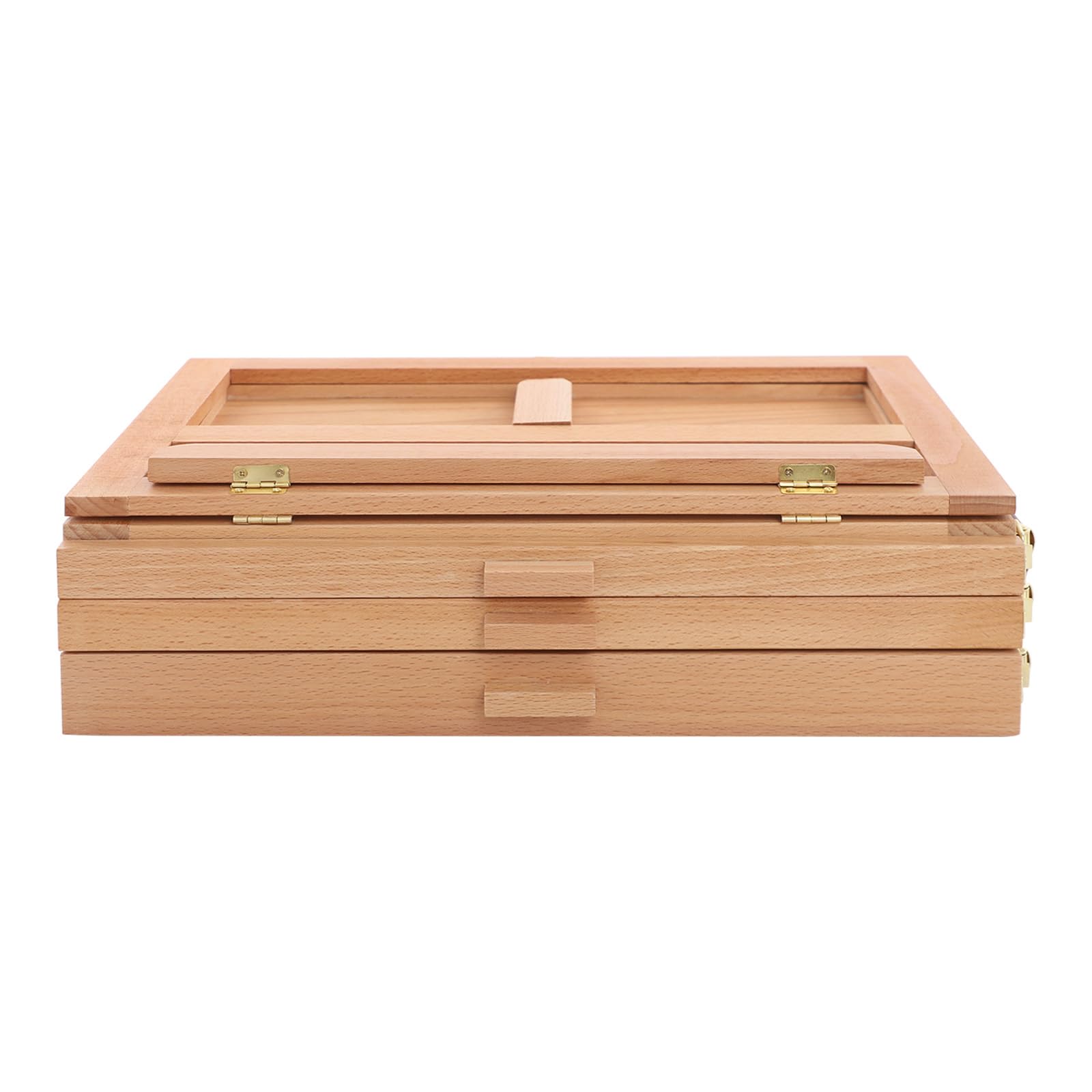 Caballete de mesa con 3 cajones, caballete ajustable de madera de haya, caballete portátil para maleta para pintar y dibujar