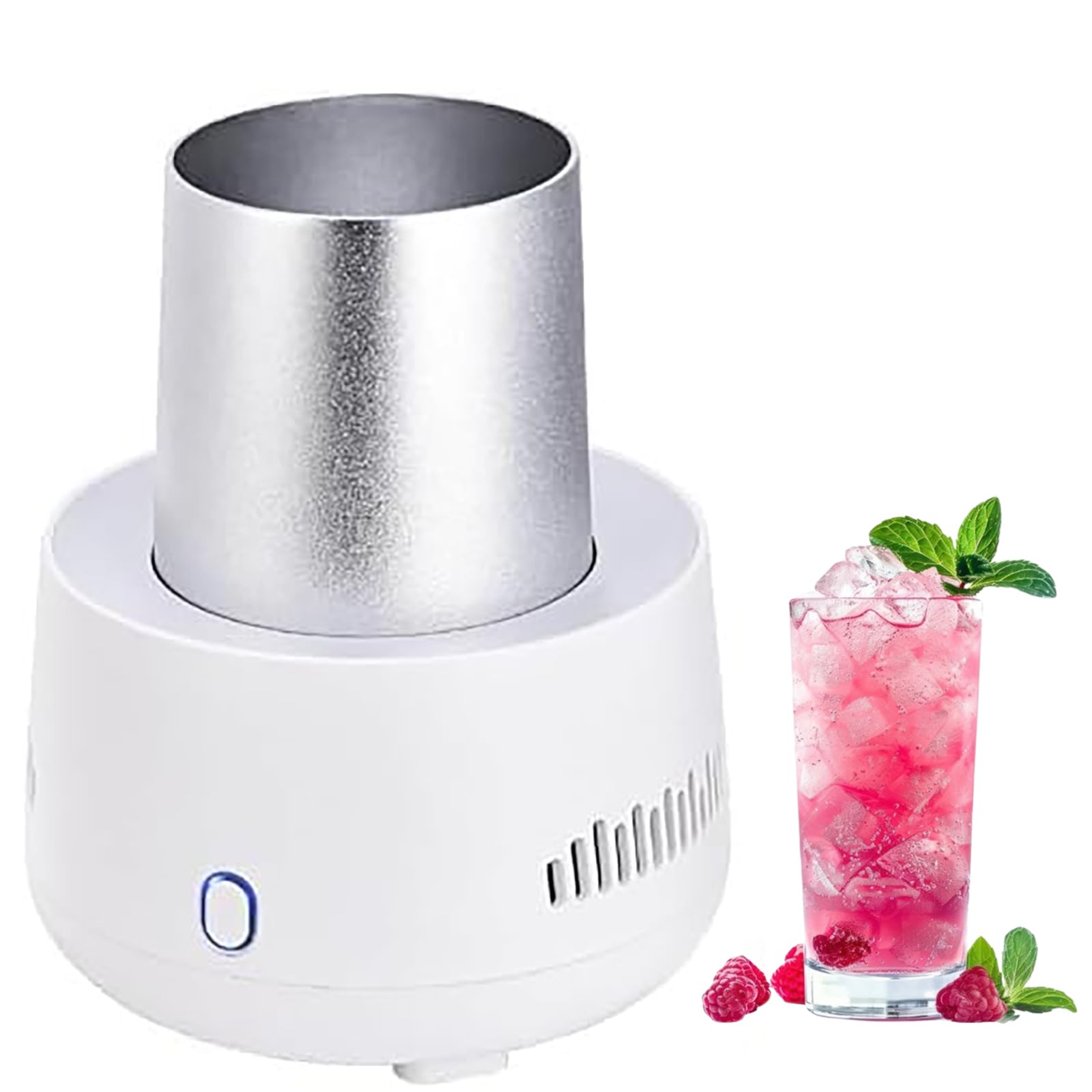 Vaso de Enfriamiento Rápido Electrónico, Enfriamiento Rápido en 3 Minutos, Botella Refrigeradora con Control de Temperatura de 24H para Casa, Oficina y Viajes, Enfriador de Cerveza, Vino, Agua y