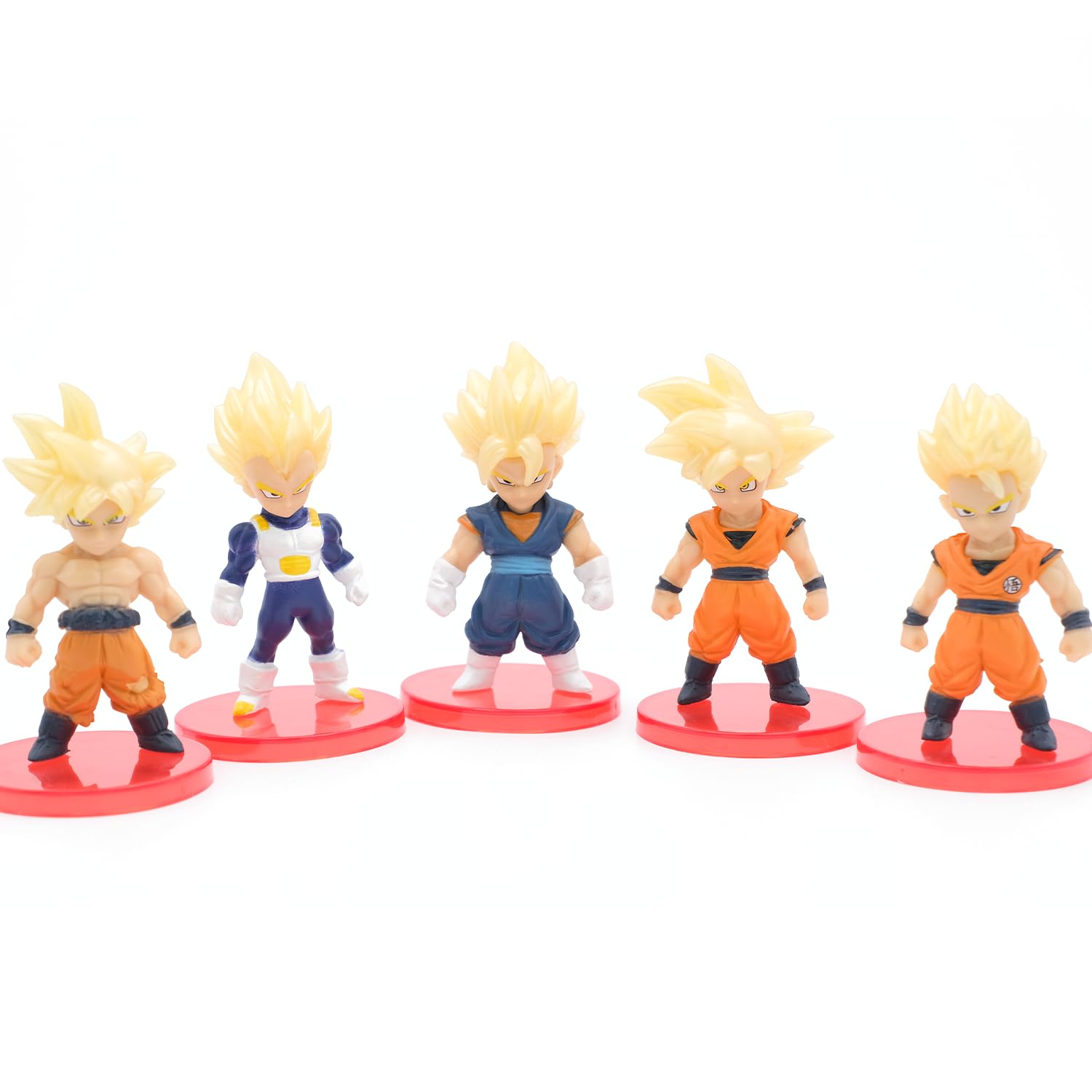 21-teiliges Anime Chibi Figuren Set - Mini Action Manga Sammelfiguren mit Standfuß - Kämpfer & Helden Stil für Anime Fans - Deko, Geschenk & Vitrine - Super Fight Set