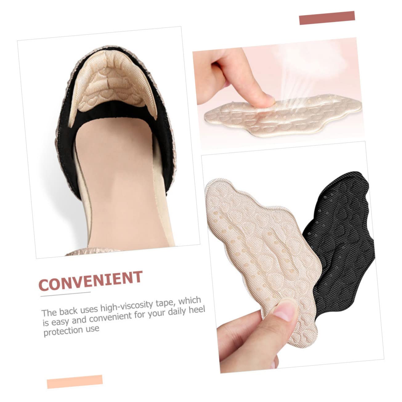 Baluue 24paare Pärchen Rutschfeste Fersenkissen Selbstklebende Polster Für High Heels Sneaker Und Hautfarben Komfortable Fersenpolster Vermeidung Von Blasen Und Abrieb