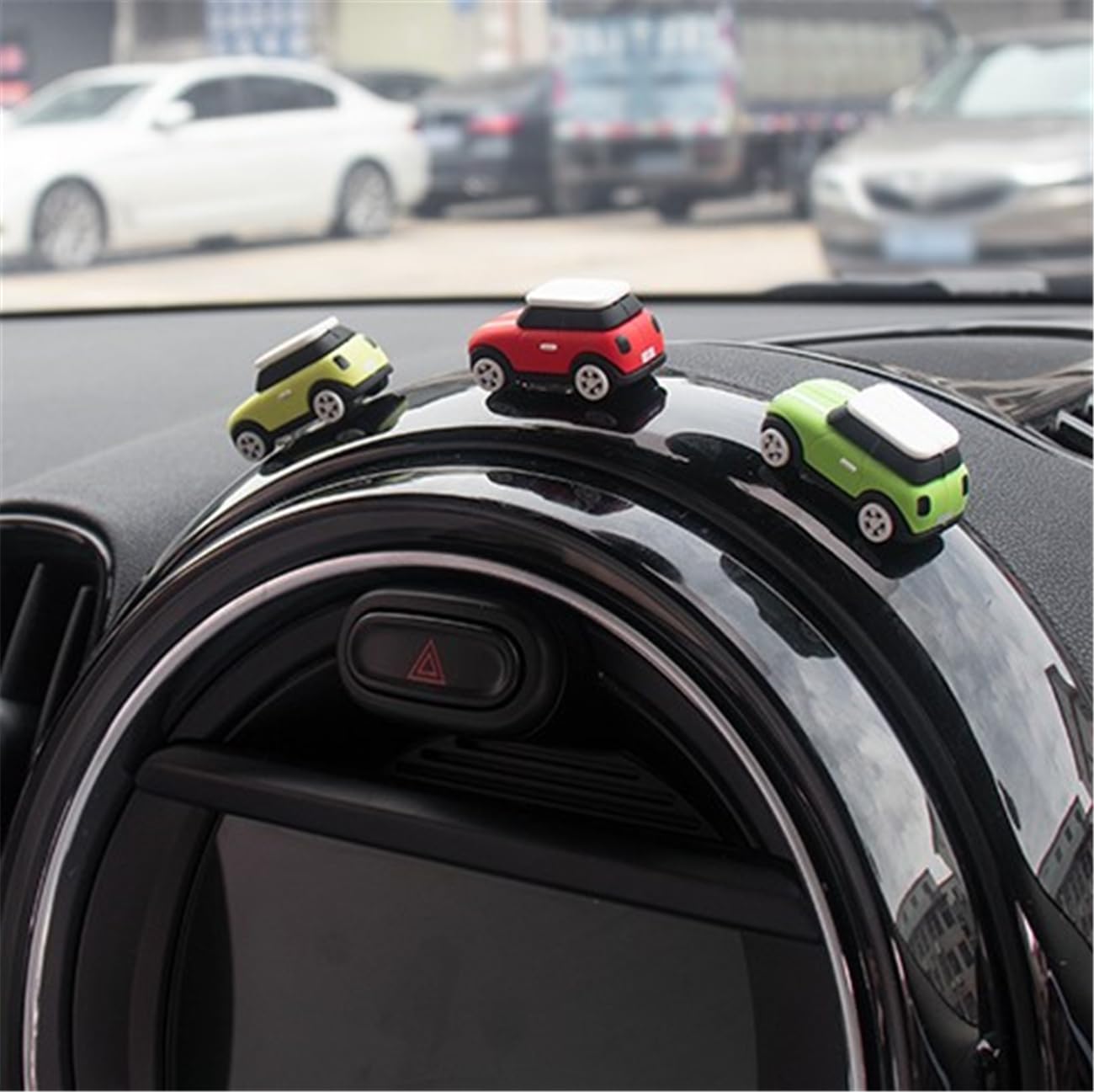 Coque en silicone pour bouton de démarrage et d'arrêt pour tableau de bord compatible avec Mini Cooper One S JCW PJ02 (rouge)