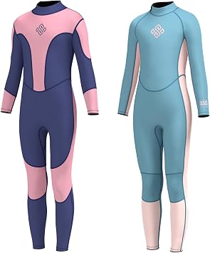 Seaskin 3mm Kids Wetsuit for Girls Warm Swimsuits Size 2