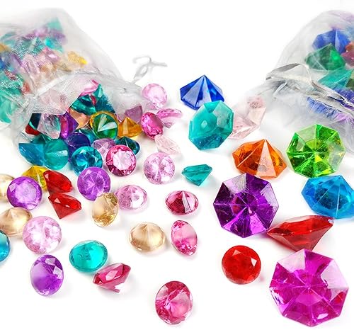 Miniatura 7 de 54 piezas de diamantes acrílicos de cristal azul rey grande de 25 quilates para decoración de boda, centros de mesa, manualidades, joyas del tesoro