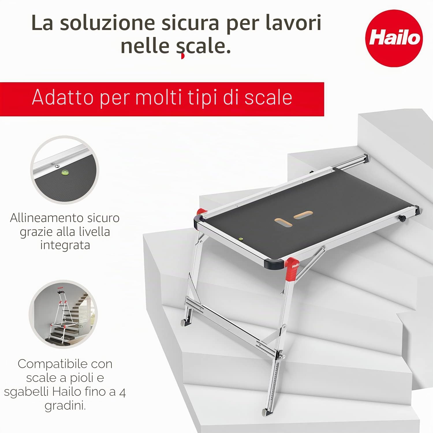 HAILO Piattaforma di lavoro in alluminio TP1