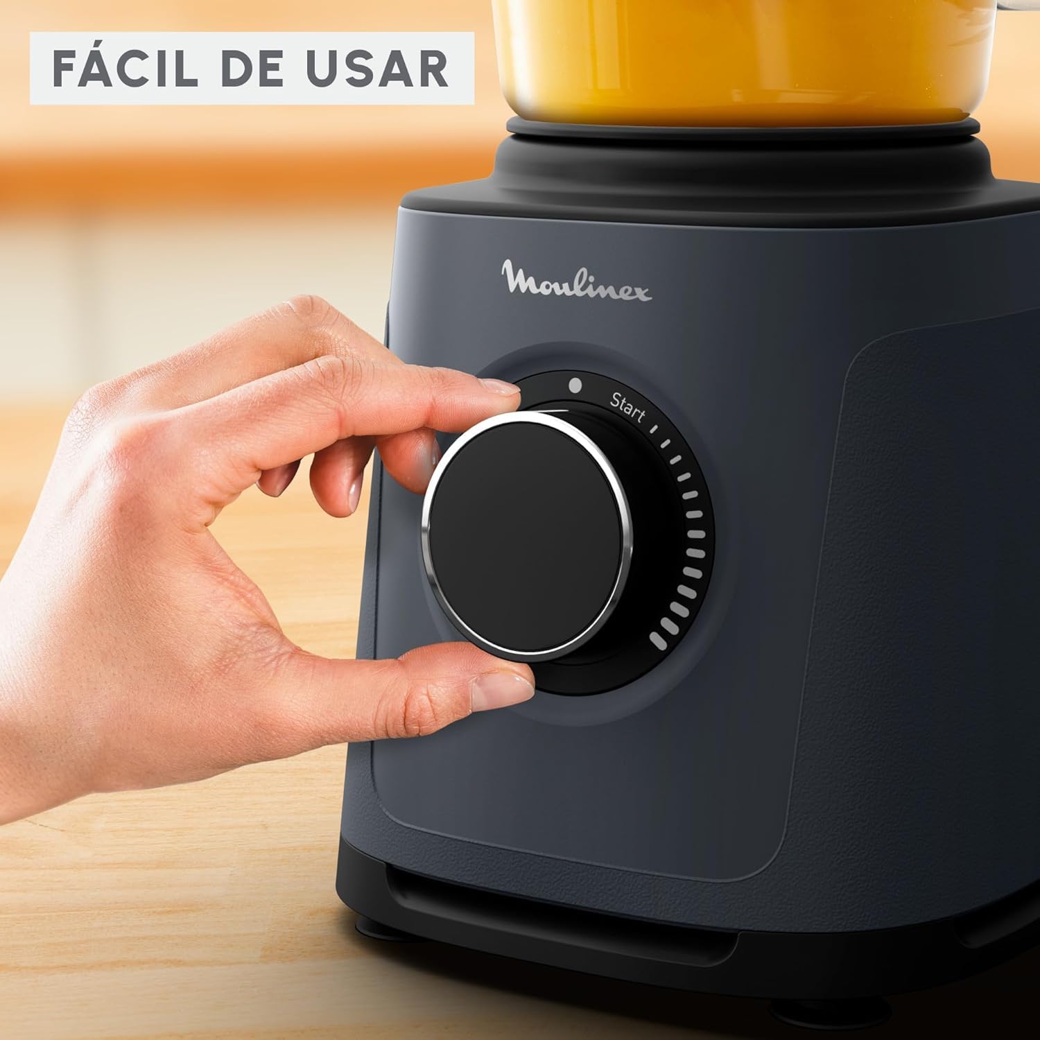 Moulinex PerfectMix Essential, batidora de alta velocidad, 1200 W, tecnología de cuchillas Powelix, fácil de limpiar, LM771BF0