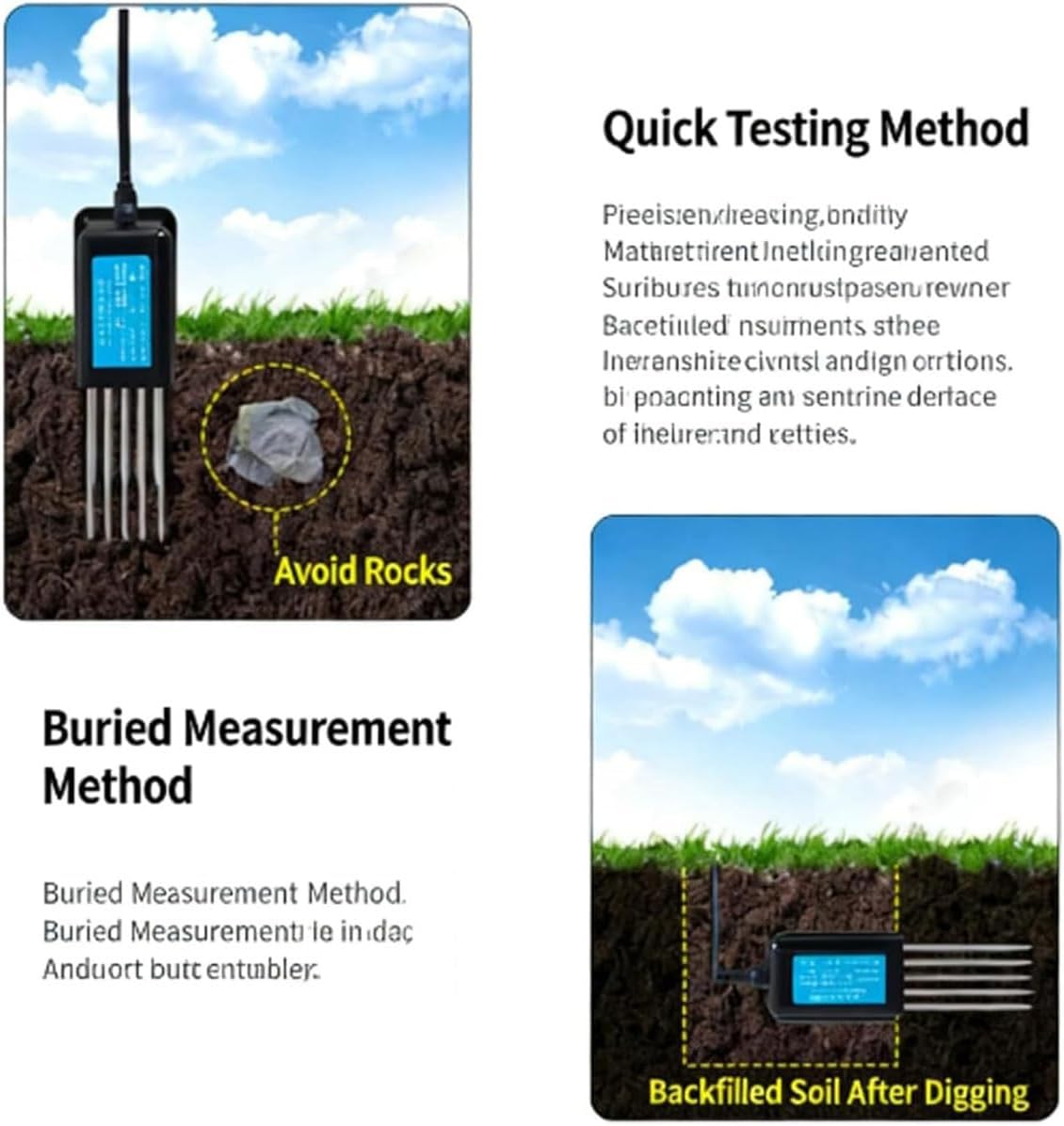 Soil Tester, USB Soil Analyzer, Npk Digital Tester (Azote, Phosphorus, Potassium), Ph, Humidity, Electrical Conductivity (ec), Soil Fertility Test, for Garden Indoor Plants