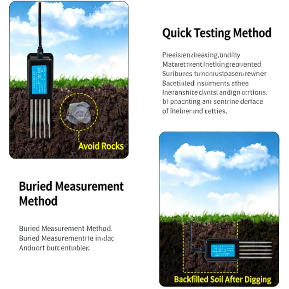 Tester del suolo, Analizzatore del suolo USB, Tester digitale Npk (azoto, fosforo, potassio), Ph, Umidità, Conducibilità elettrica (ec), Test di fertilità del suolo, for piante da giardino