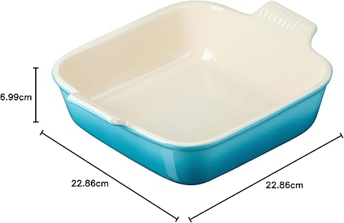 Miniatura 8 de Le Creuset Gres Heritage Plato cuadrado, 3 cuartos de galón (9"), Oyster
