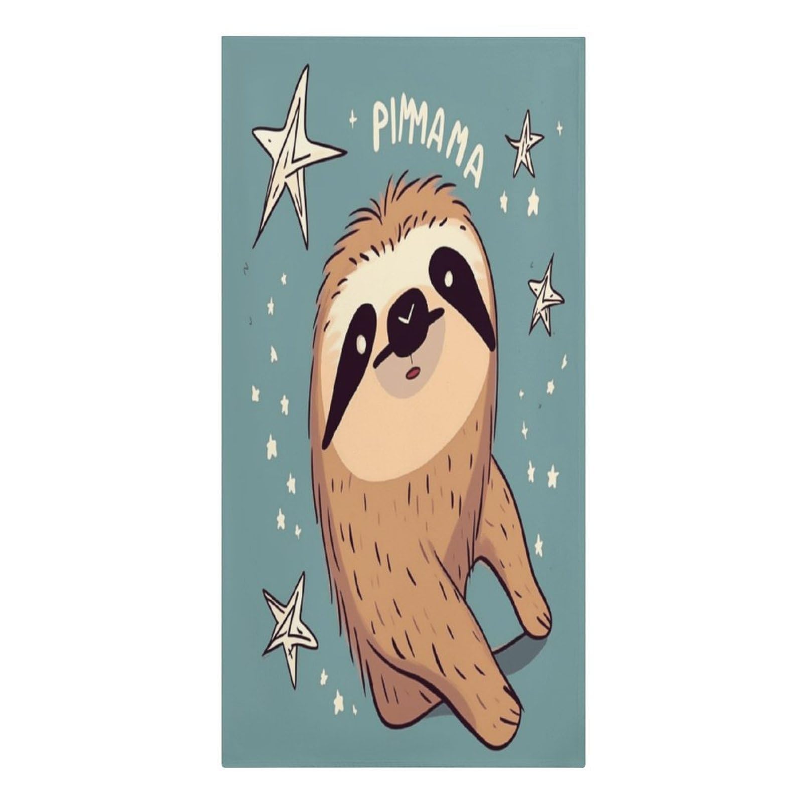 VstaDank Funny Sloth Stars Beach Towel Vacation Essentials Sand Free Soft Quick Dry Swim Towels 61"x30" Modern Extra Large Towels Lightweight Microfiber Beach Towel for Swimming Pool