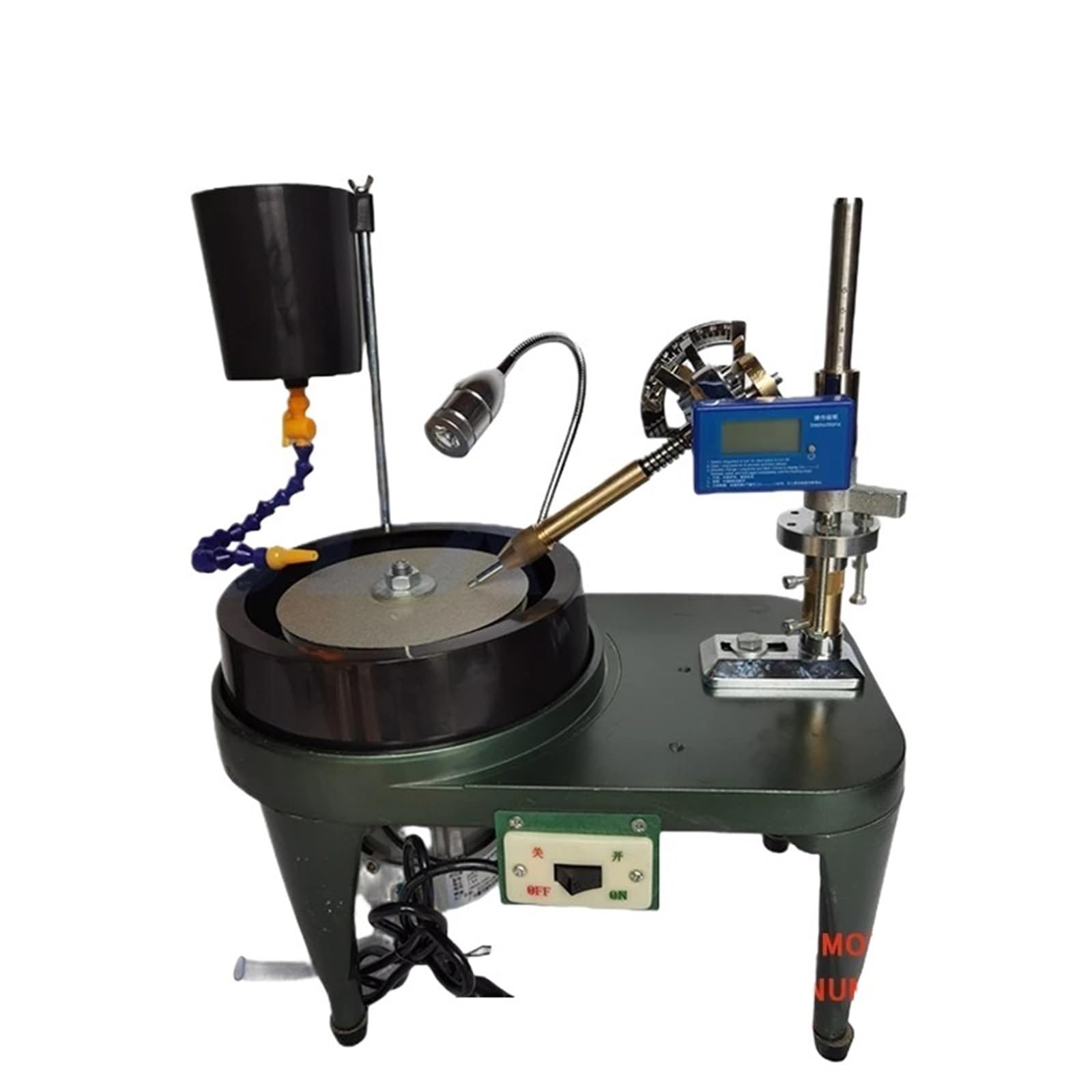 JVDDI Aluminum Alloy Gemstone Polishing Machine Jade Polishing Machine Angle Engraving Machine Seal Jade Flat Grinder(Digital play,8-inch)