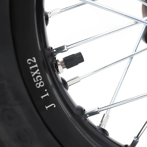 Miniatura 9 de Llanta de neumático delantera 60100-14 y trasera 80100-12, 2 piezas, montaje de llanta de neumático de rueda DIY para 50cc 70cc 90cc Off-road Bike