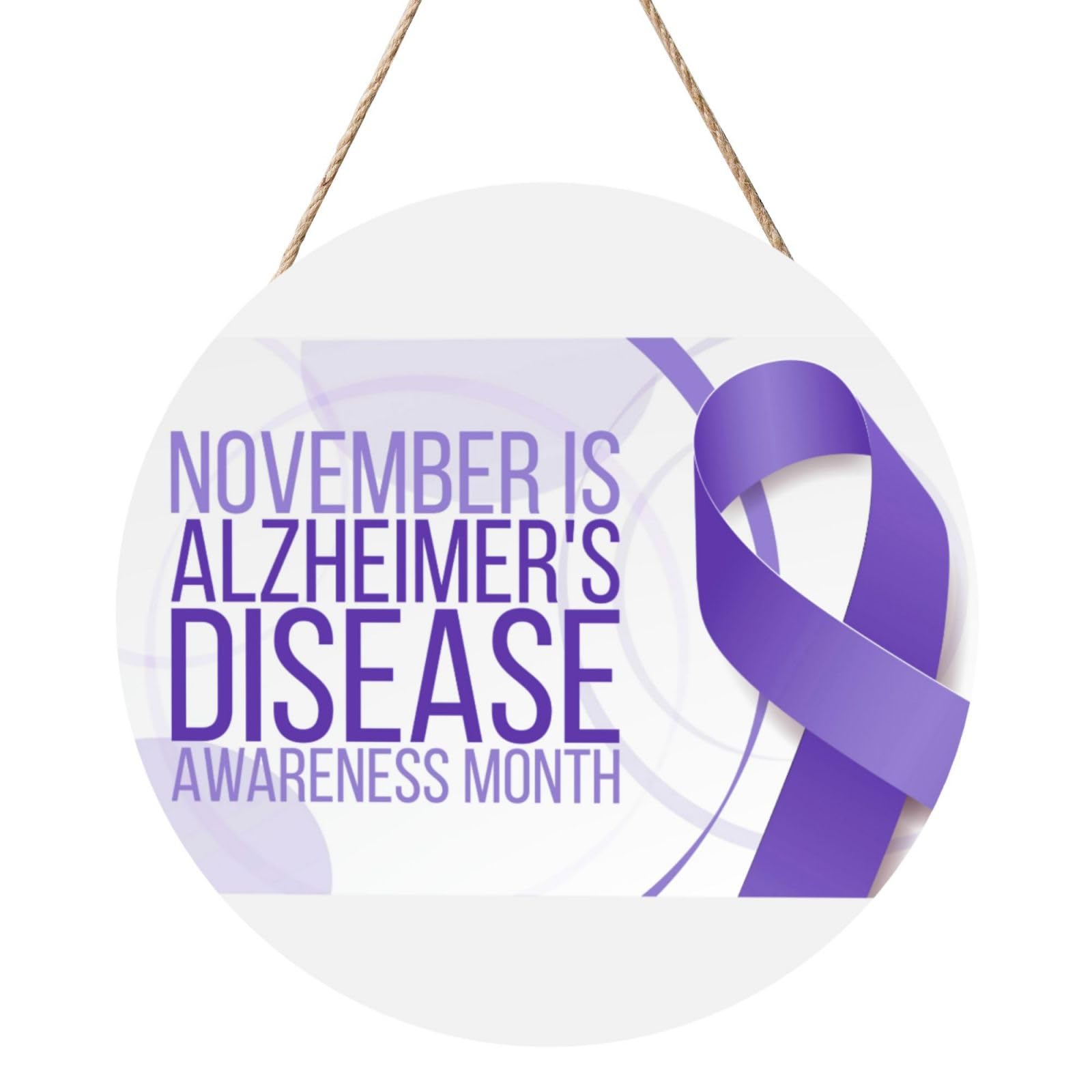 Alzheimer'S Awareness Month Door Signs Plaques Wood Welcome Sign For Front Door Wall Hanging For Home Farmhouse Office Classroom Party Decoration
