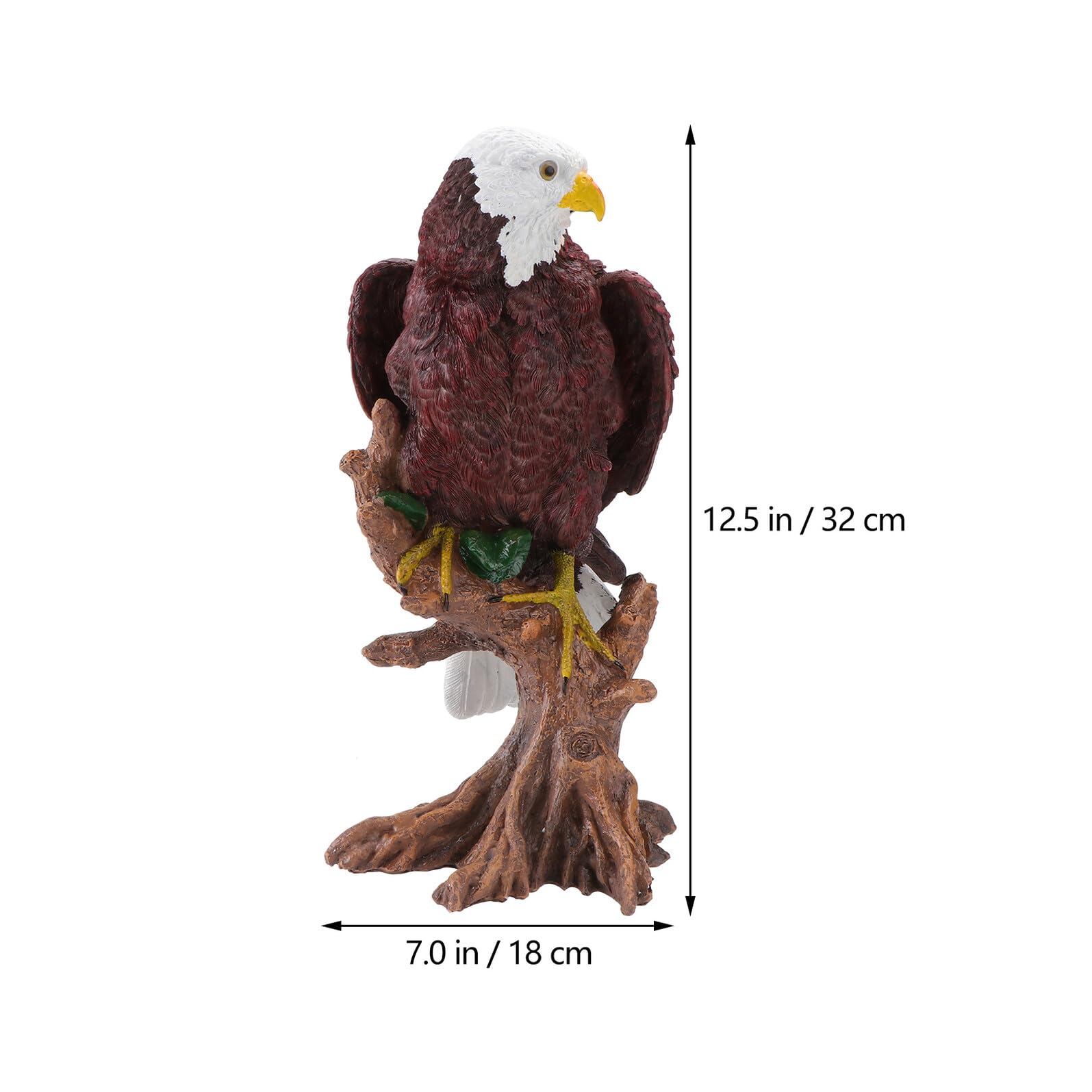 Toyvian Aquila Decorativa Ornamento Originale Marrone Scultura in Resina Riproduzione Realistica per Decorazioni Casa e Giardino per Appassionati di Giardinaggio