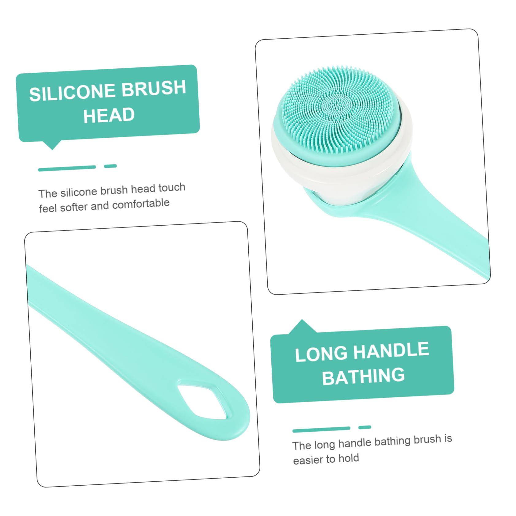 Cepillo De Baño Eléctrico Cepillo Corporal De Silicona Para Ducha Exfoliante Corporal Reutilizable Para Limpieza De Espalda Baño o Ducha