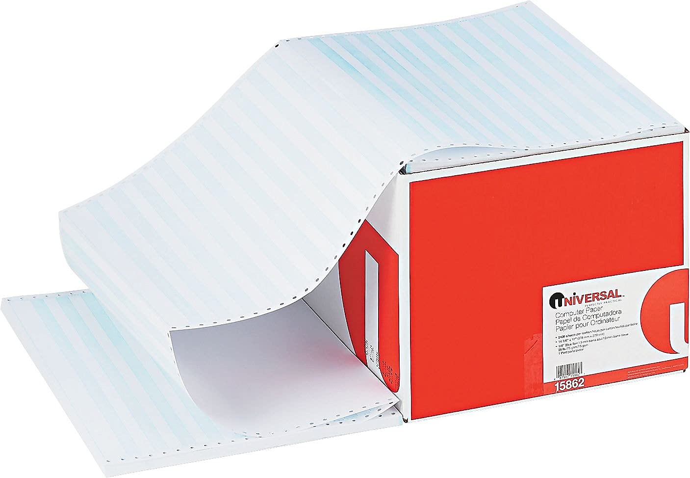 Continuous Feed Computer Paper Sparco Computer Paper 1 2 Inch Blue Bar ...