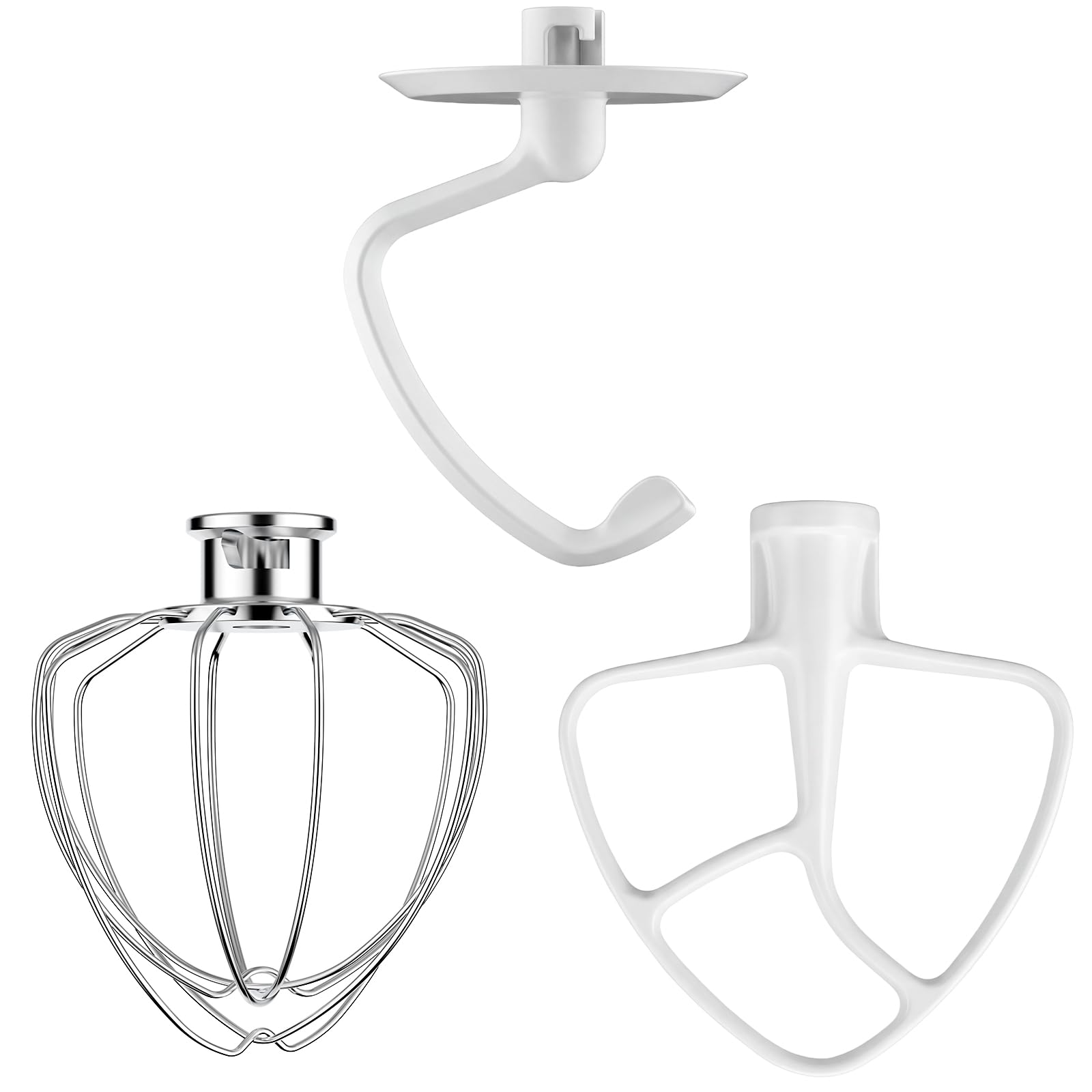 Mixer Attachments for KitchenAid 4.5-5 Qt Tilt-Head Stand Mixer | Dishwasher Safe Set wit…
