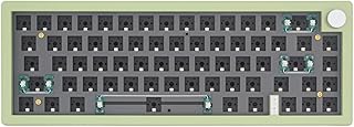 Cmokifuly GMK67 65% Mechanical Keyboard Kit Tri-Mode South-Facing RGB LED Gaming Keyboard for 3/5pin Switches,66 Keys+1 Knob Hotswap Socket PCB Gasket Plate DIY Keyboard Kit (Green)