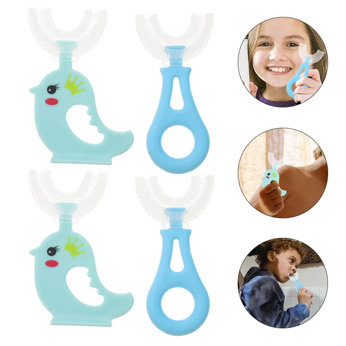 Healeved 2 Set Spazzolino Manuale Per Spazzolino Elettrico Per Dentifricio Per Strumento Per L'igiene Orale Pulisci Denti Per Blue 4 Pezzi * 2