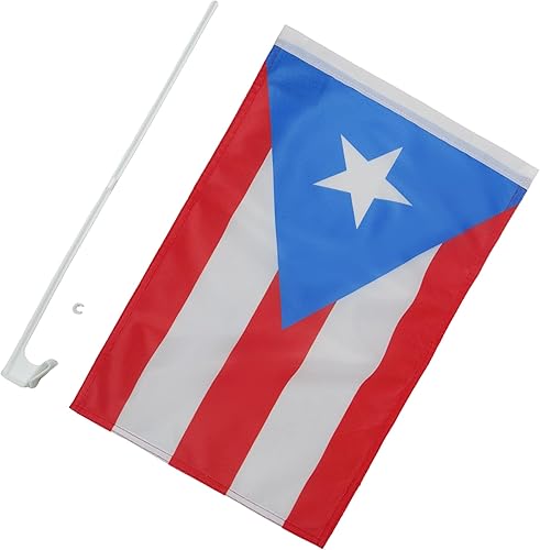 Miniatura 4 de AZ FLAG Bandera de coche de Puerto Rico de 18 x 12 pulgadas – Banderas de coche puertorriqueño de 11.8 x 17.7 in – Banner de plástico de 18 x 12