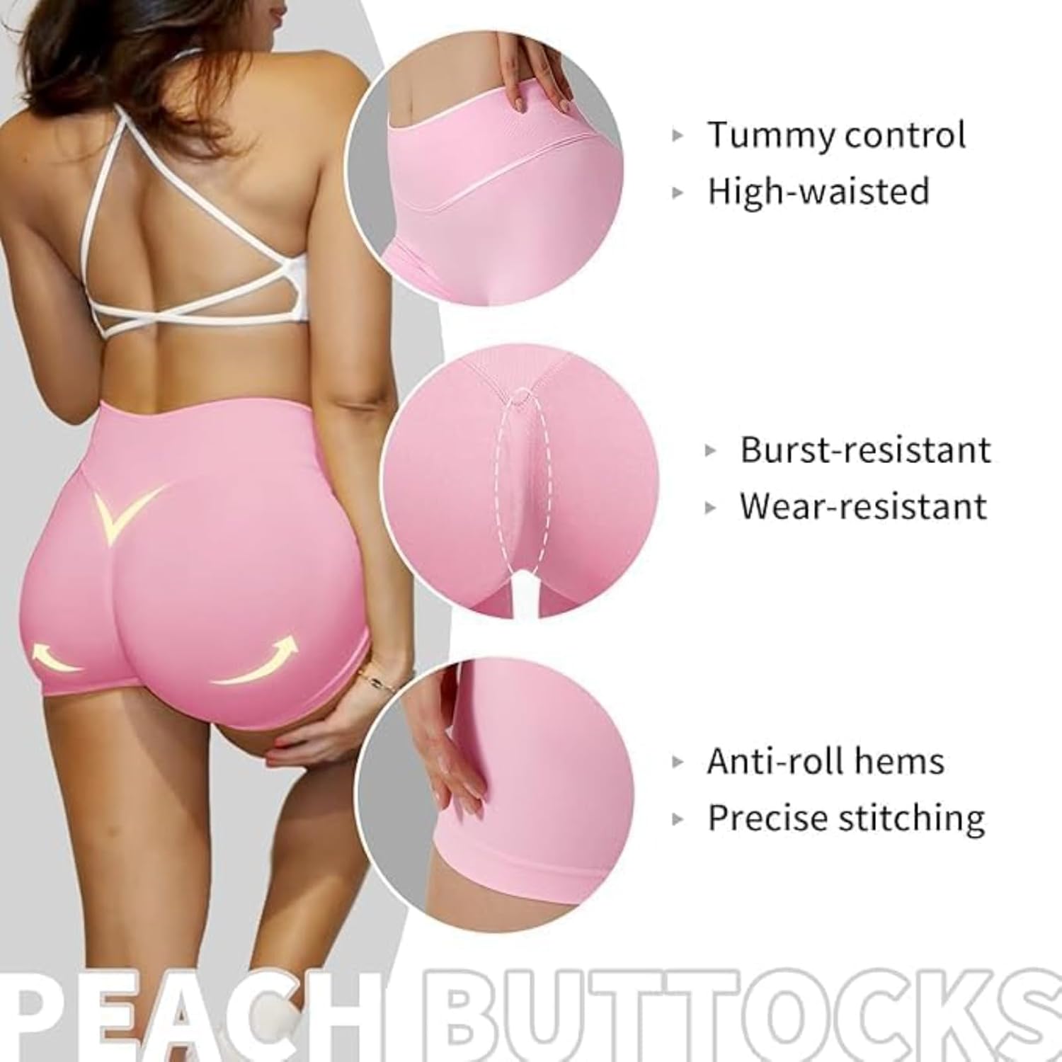 Women's Summer Shorts Low Waist Seamless Shorts Gym Shorts Yoga Shorts Running Shorts and high Stretch