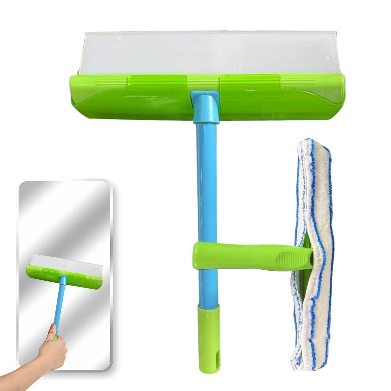 Raclette de douche en silicone 39 x 30 cm pour nettoyer les vitres de la salle de bain et la cuisine pour une brillance sans traces