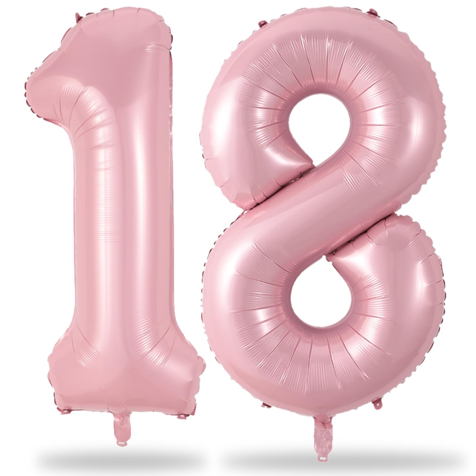 Photo 1 of 18 Foil Balloon Pastel Pink, 40 Inch Helium Number 1 & 8 Balloon for 18 Year Old Birthday Decorations, Large Self Inflating Mylar 18 Balloon for Girls 18th Birthday Party Anniversary Decor Supplies