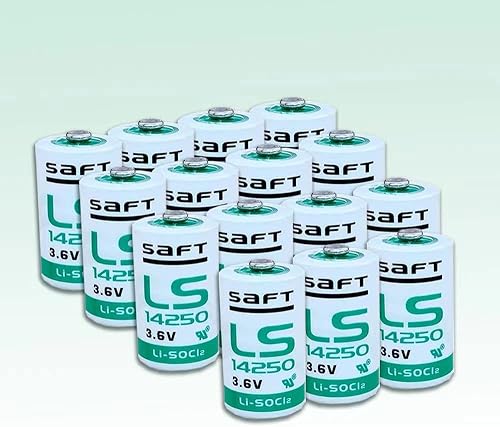 Miniatura 1 de XIAOXX (15 unidades) LS 14250 C 12 AA 3.6v 1200mAh LS14250 Batería de litio de repuesto para batería SAFT LS14250