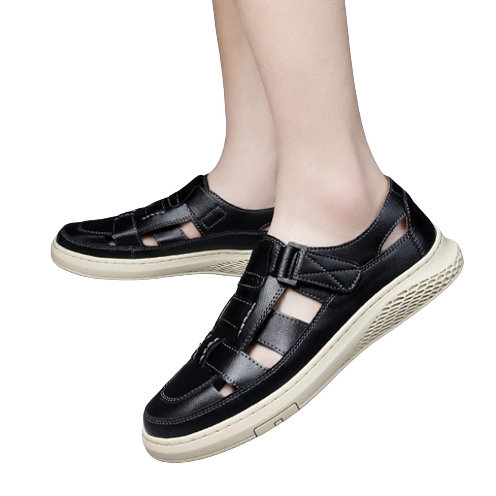 Scarpe basse ortopediche da uomo, casual, con plateau, scarpe estive, traspiranti, per il tempo libero, comode e leggere, sandali da trekking, per vacanze, spiaggia, scarpe estive