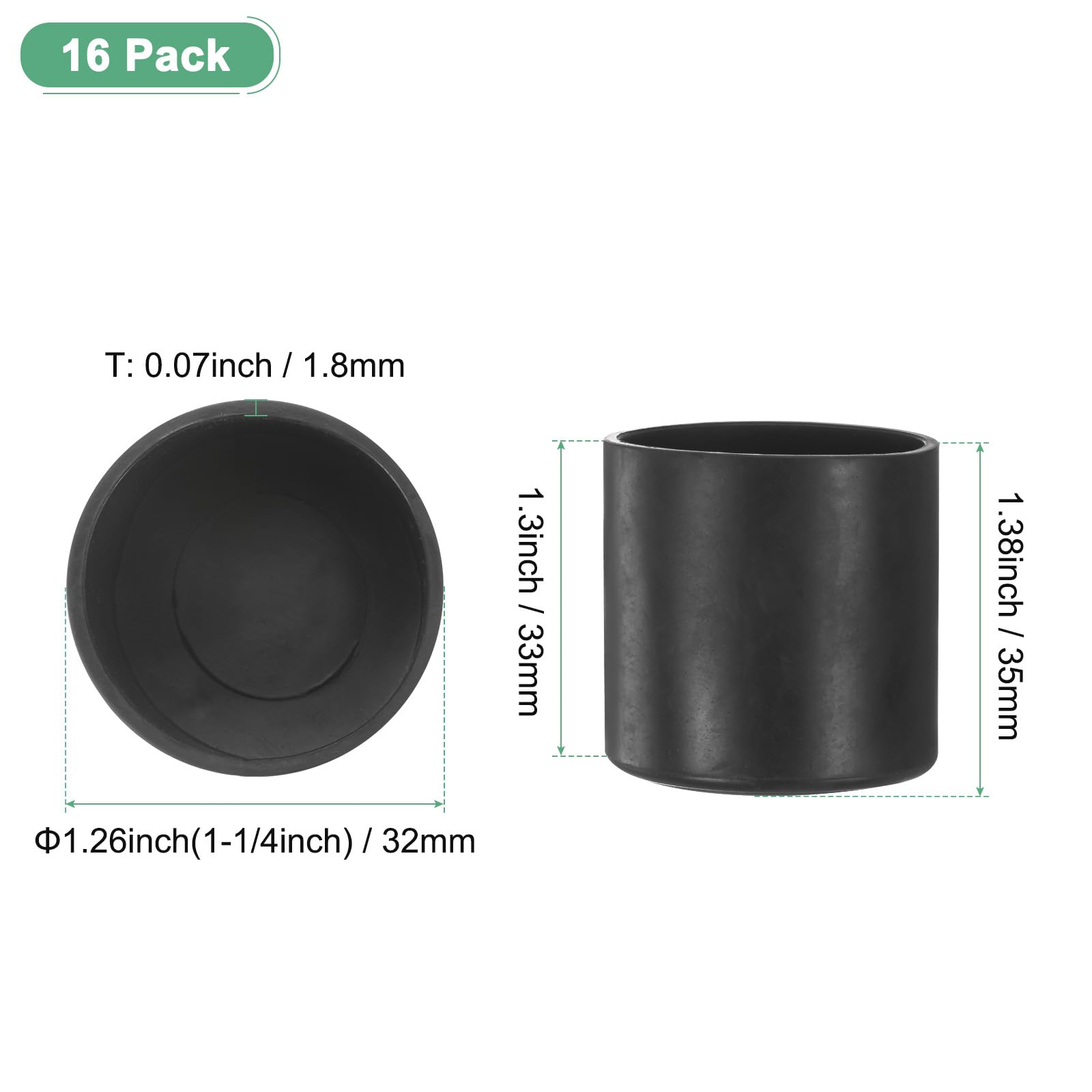 M METERXITY 16-Pack Chair Leg Caps - Image 3