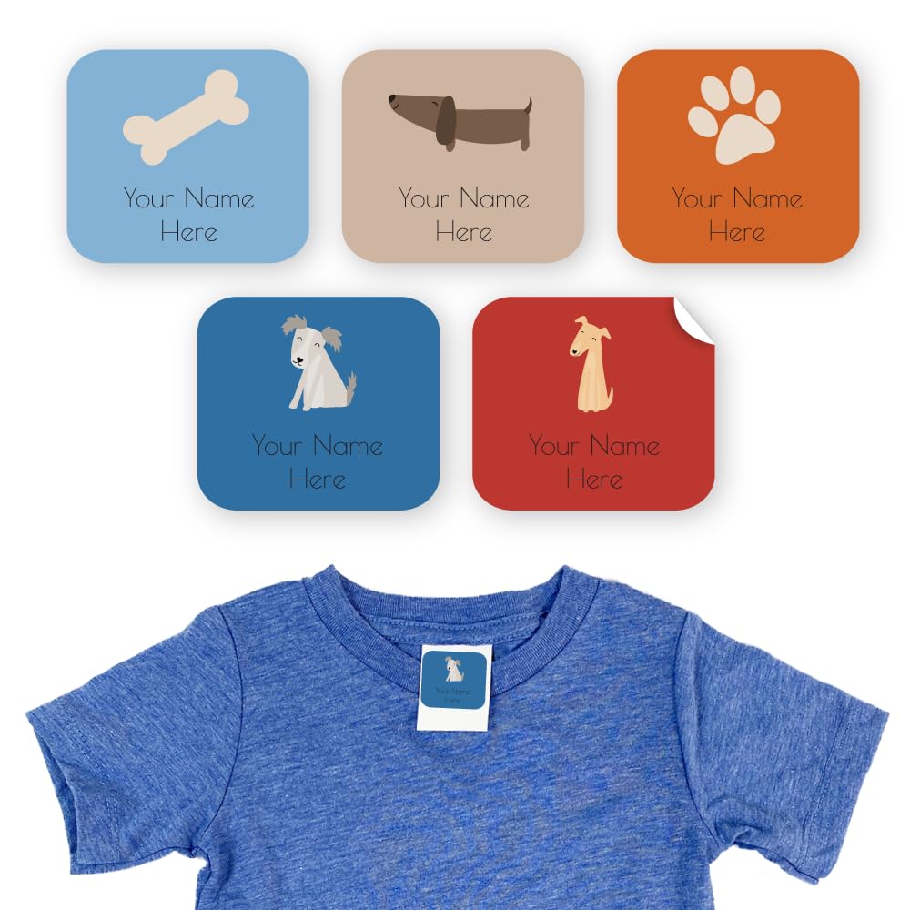 Personalized Clothing Labels for Kids - 40 Custom Name Stickers - Waterproof & Laundry Safe for Daycare, School or Camp - Use on Clothes, Jackets,
