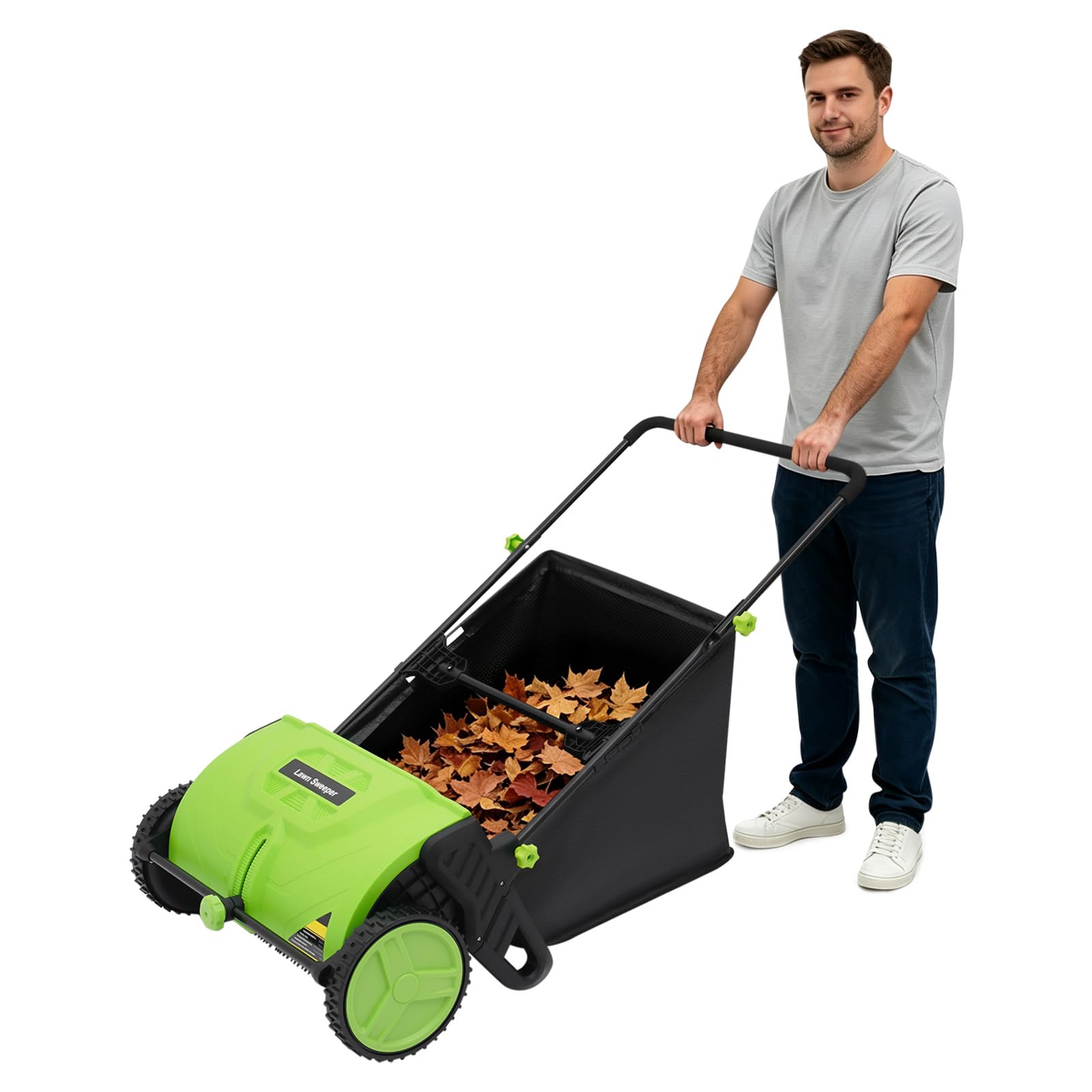 Recolector de hojas y césped, 53 cm de ancho de trabajo