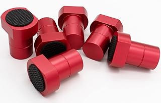 6-Pack Aluminum Alloy Bench Dogs with Non-Slip Pads - 3/4-Inch (19mm) Workbench Dog Hole Accessories for Woodworking and MFT Stops