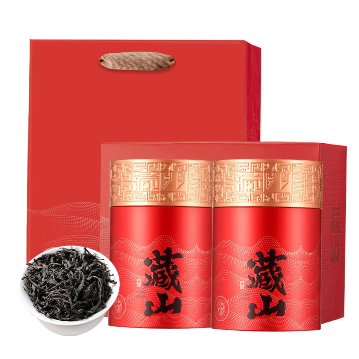 Coffret Cadeau Premium 150g * 2/10,58oz | Thé Noir Lapsang Souchong | Thé En Feuilles | Arôme Riche | Excellent Cadeau Pour Les Amateurs De Thé (A-300g / 10,58oz)