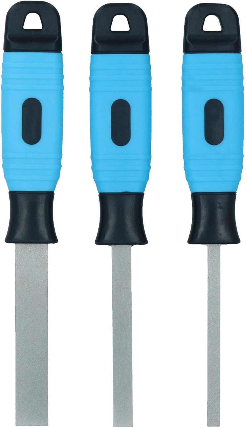 Flexible Diamond Coated Thin Type Files Soft Grip Handles 3pc 6 – 15mm Wide