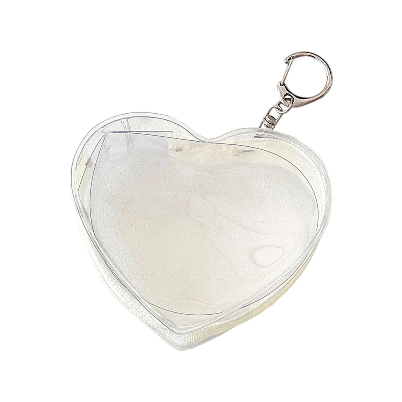 Clear Figure Display Bag with Keychain, Hanging Blinds Zippered Storage Case for Collectible Dolls Small Doll Storage Pouches Bag